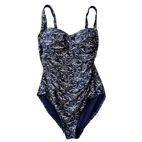 Bond-Eye Australia Navy Blue and White Print Swimsuit Size 4 - Picture 10 of 16